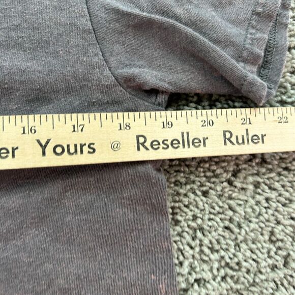 Harry Potter Shirt Mens Medium Brown Gray Cropped Golden Snitch Acid Wash - Picture 8 of 9